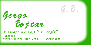 gergo bojtar business card